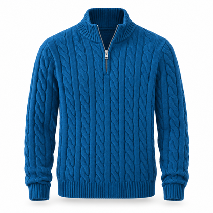 Harrington Cable Knit Quarter-Zip Jumper