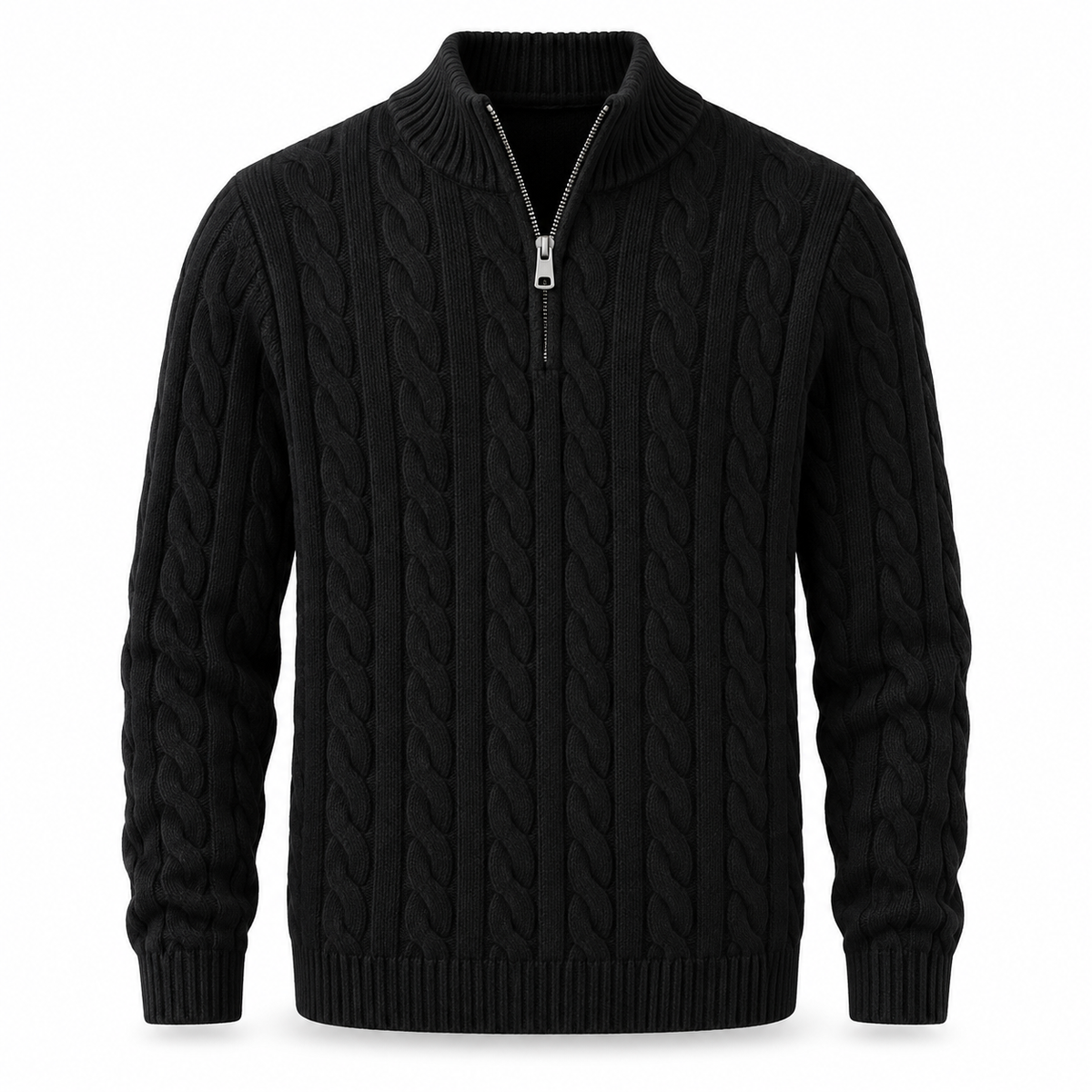 Harrington Cable Knit Quarter-Zip Jumper