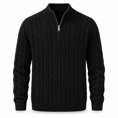 Harrington Cable Knit Quarter-Zip Jumper
