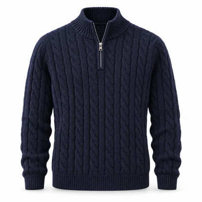 Harrington Cable Knit Quarter-Zip Jumper