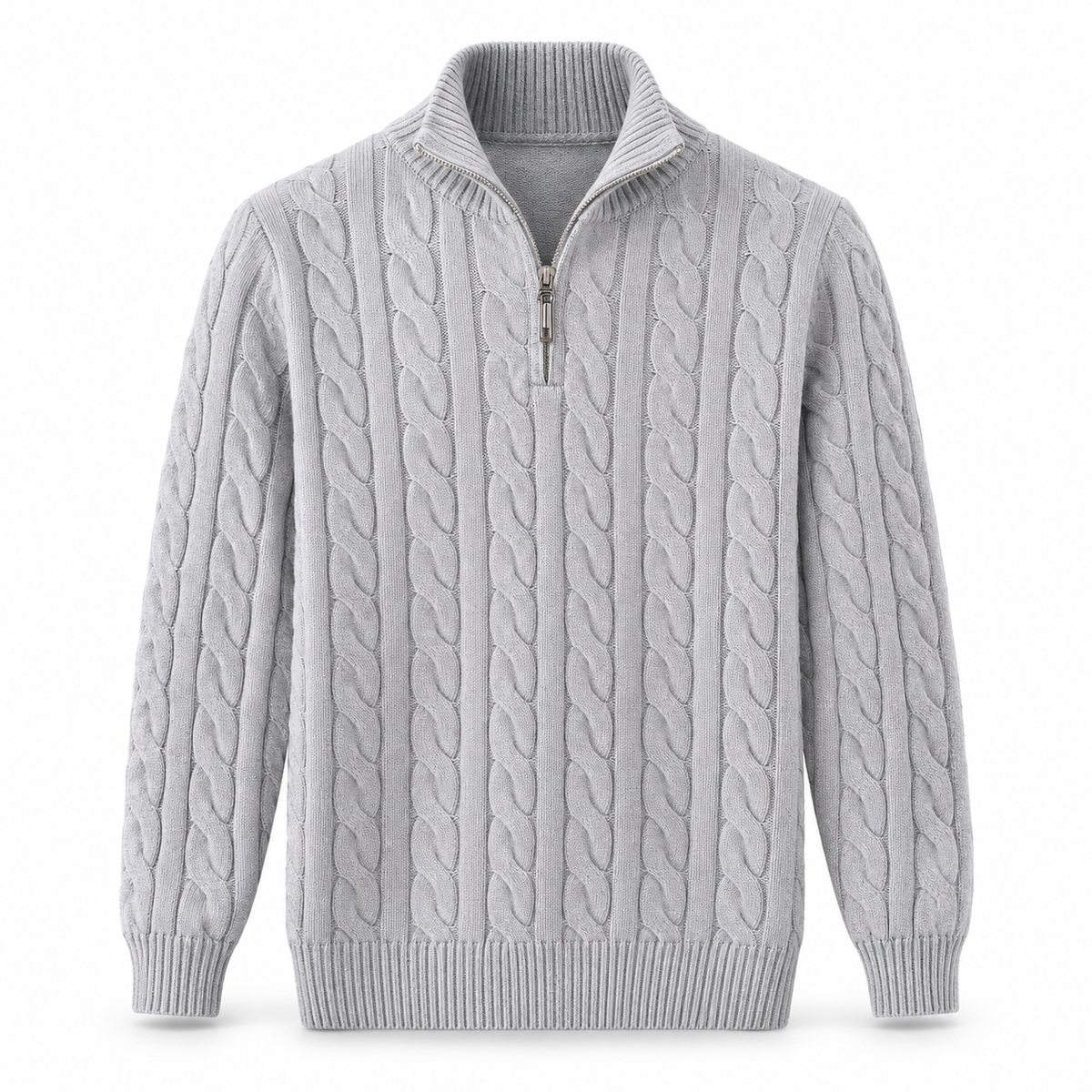 Harrington Cable Knit Quarter-Zip Jumper