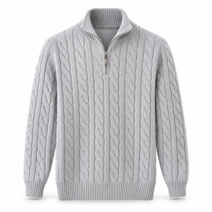 Harrington Cable Knit Quarter-Zip Jumper