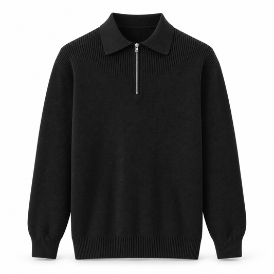 Langford Quarter-Zip Knitted Jumper