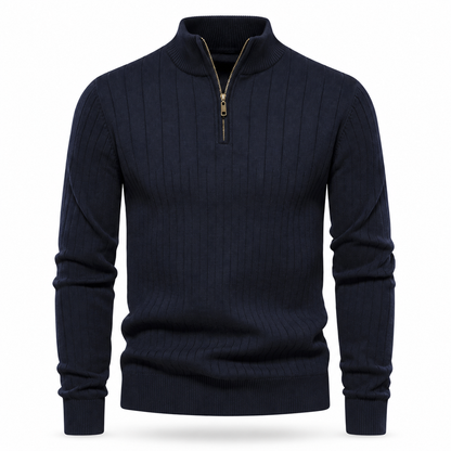 Hartley Ribbed Quarter-Zip Jumper