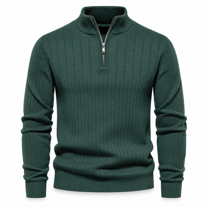 Hartley Ribbed Quarter-Zip Jumper