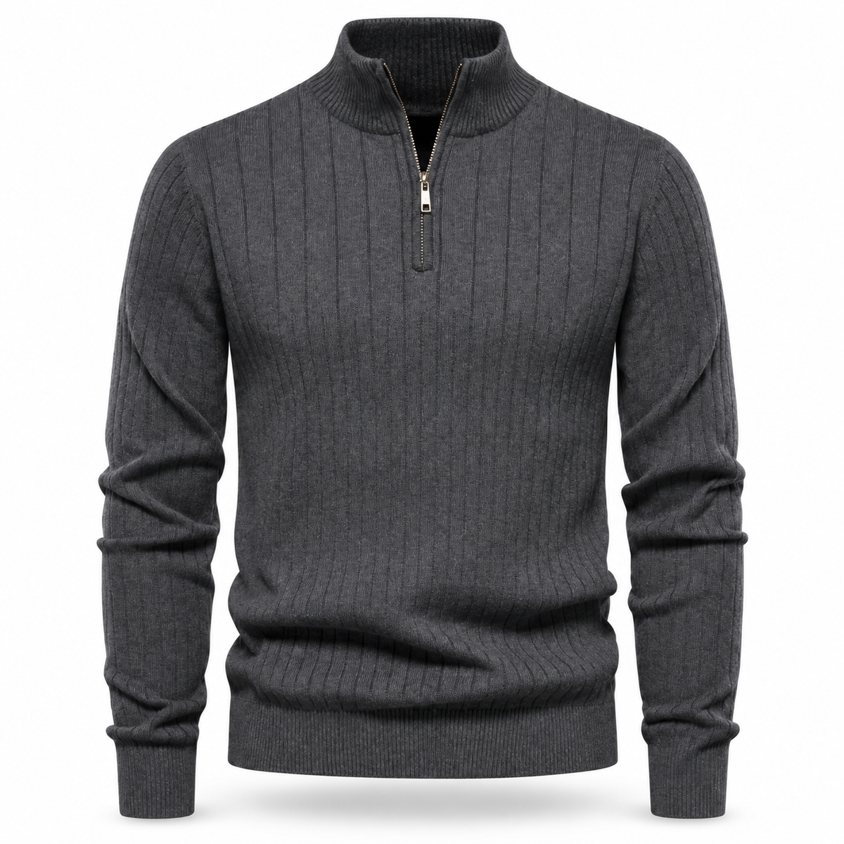 Hartley Ribbed Quarter-Zip Jumper