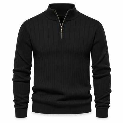 Hartley Ribbed Quarter-Zip Jumper