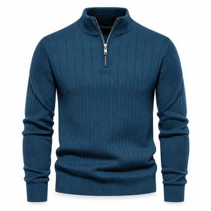 Hartley Ribbed Quarter-Zip Jumper