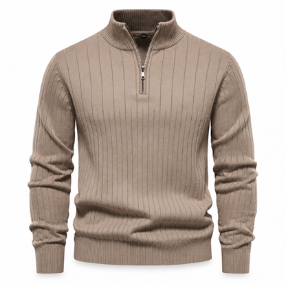 Hartley Ribbed Quarter-Zip Jumper