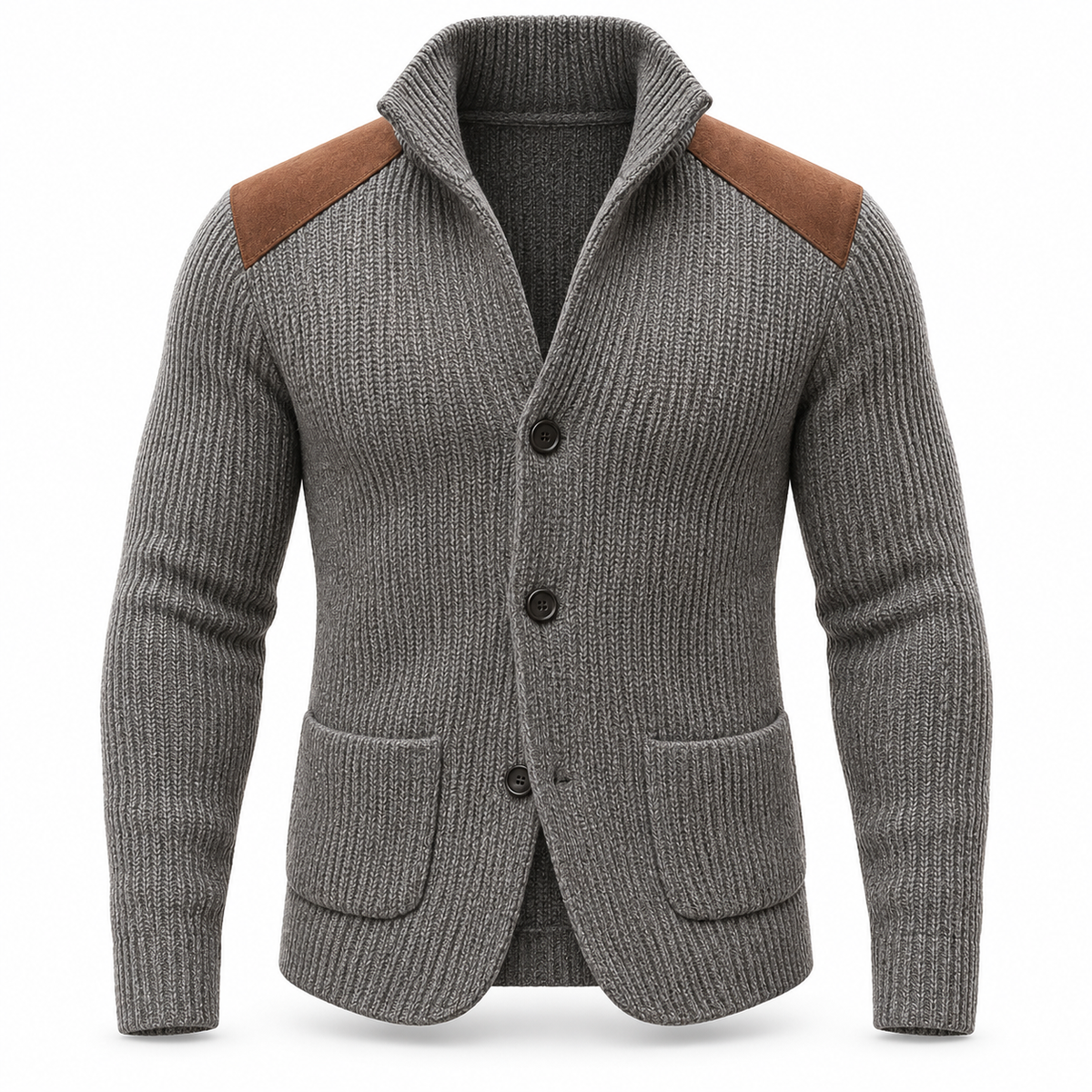 Radcliffe Contrast-Shoulder Knitted Cardigan
