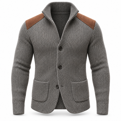 Radcliffe Contrast-Shoulder Knitted Cardigan