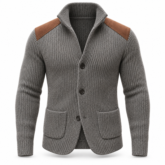 Radcliffe Contrast-Shoulder Knitted Cardigan