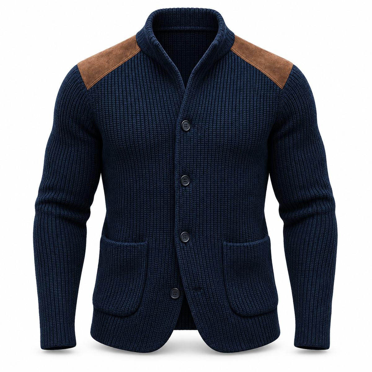 Radcliffe Contrast-Shoulder Knitted Cardigan