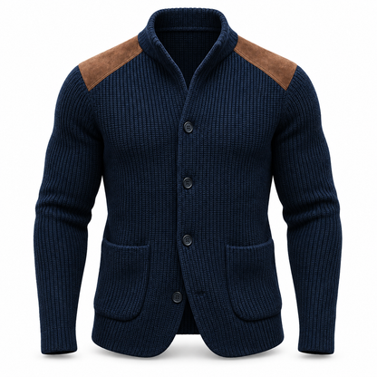 Radcliffe Contrast-Shoulder Knitted Cardigan