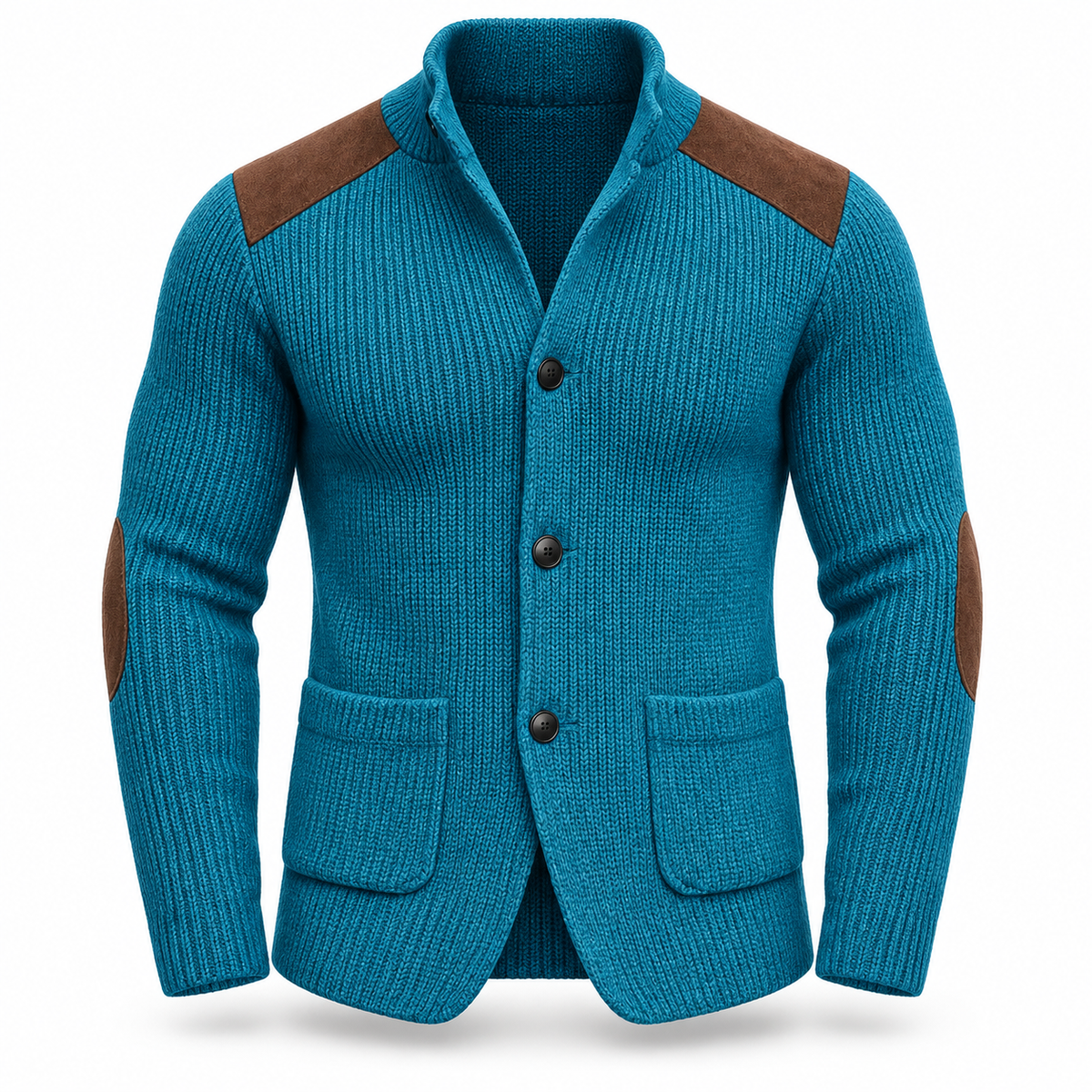 Radcliffe Contrast-Shoulder Knitted Cardigan