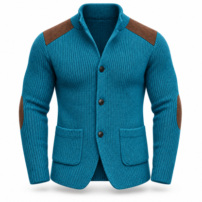 Radcliffe Contrast-Shoulder Knitted Cardigan