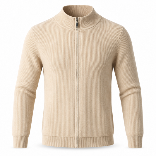 Althorp Ribbed Full-Zip Knit Jacket