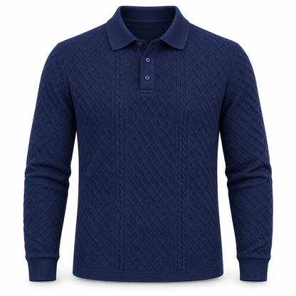 Norwood Textured Knit Polo Jumper