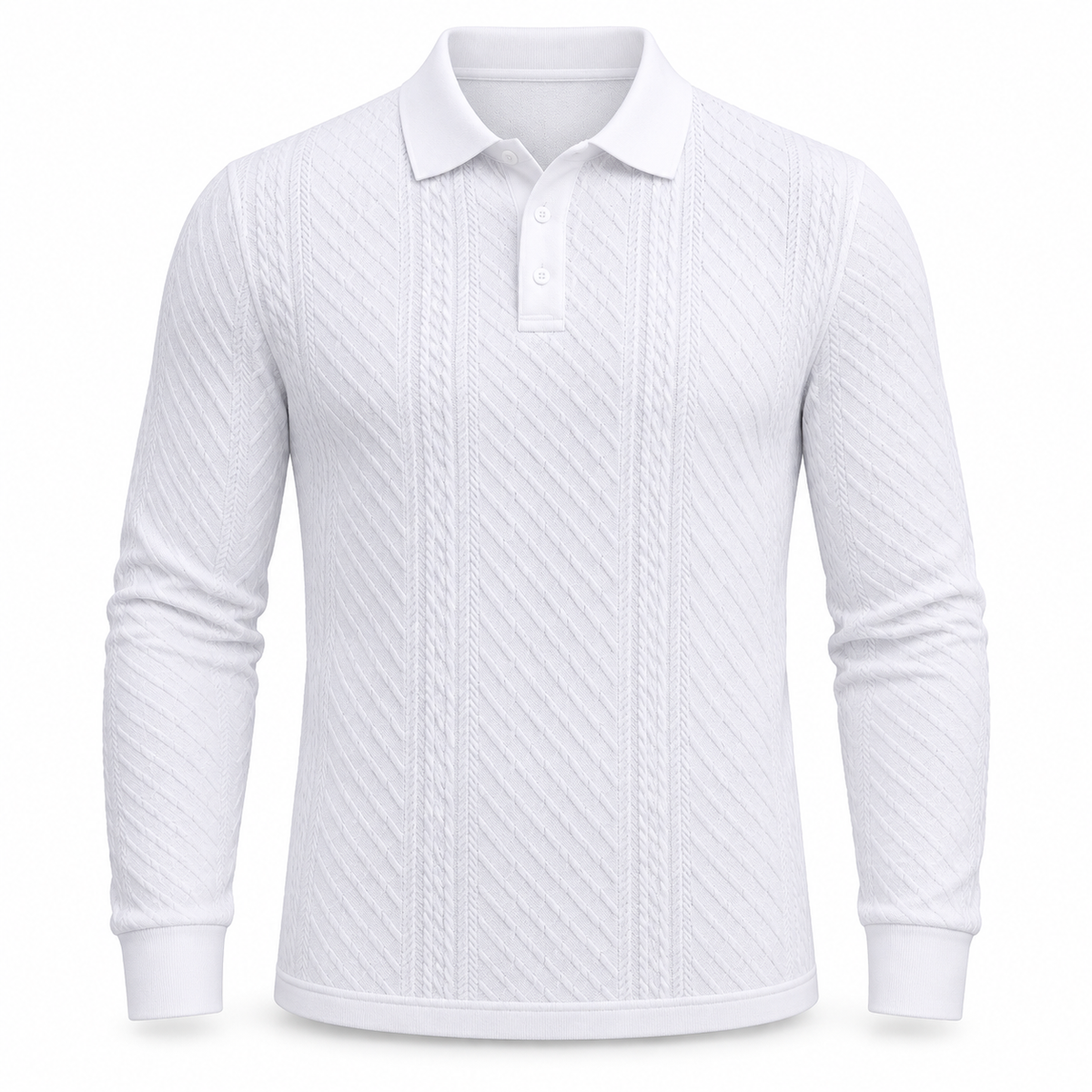 Norwood Textured Knit Polo Jumper