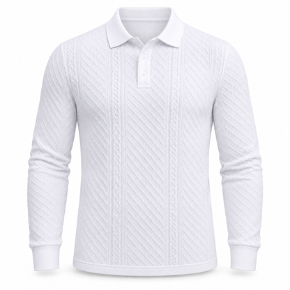 Norwood Textured Knit Polo Jumper