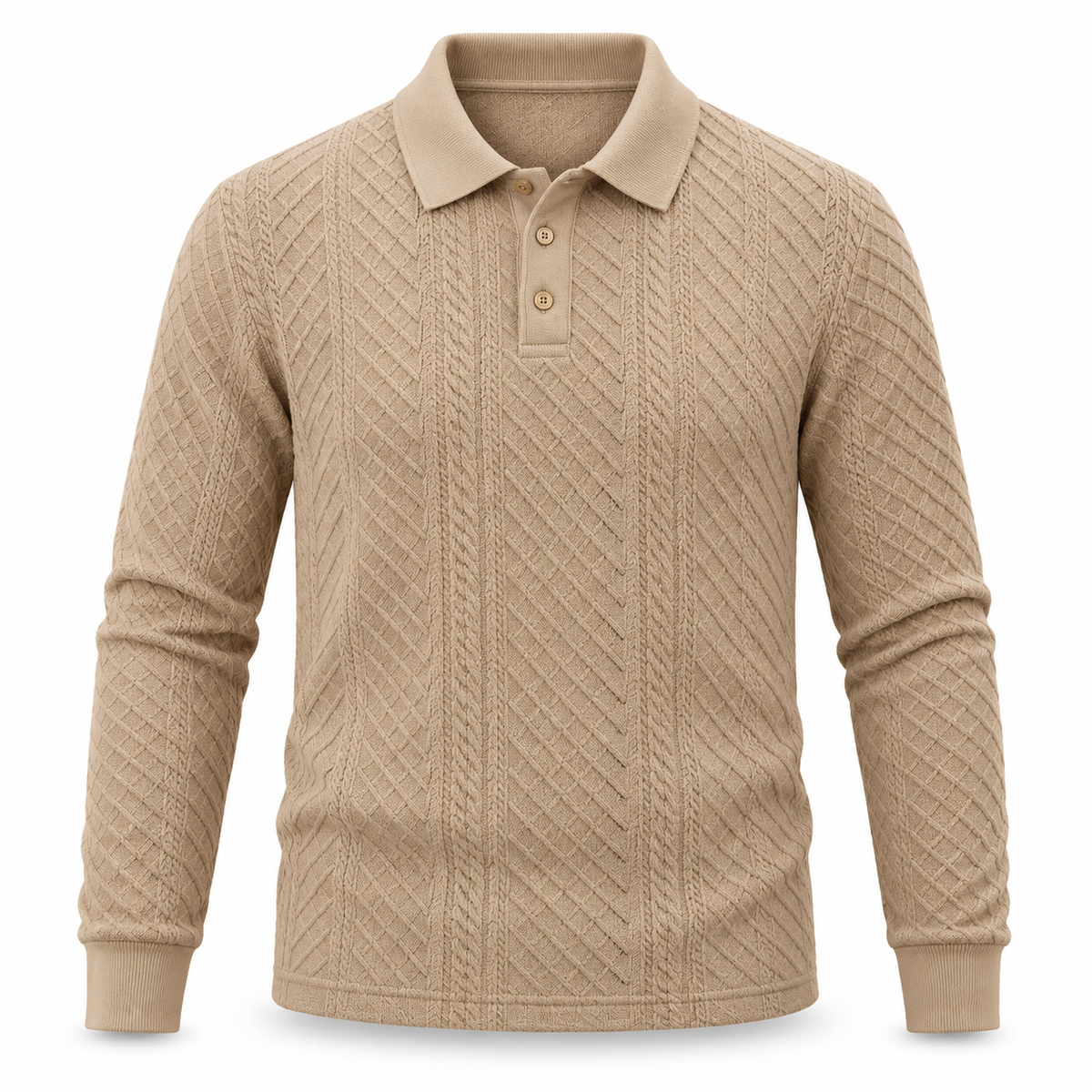 Norwood Textured Knit Polo Jumper