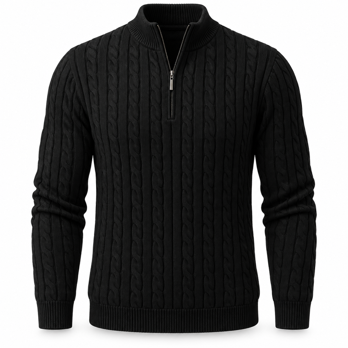 Eversley Cable-Knit Quarter-Zip Jumper