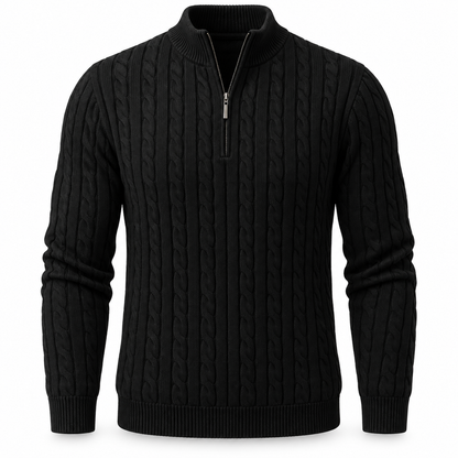 Eversley Cable-Knit Quarter-Zip Jumper