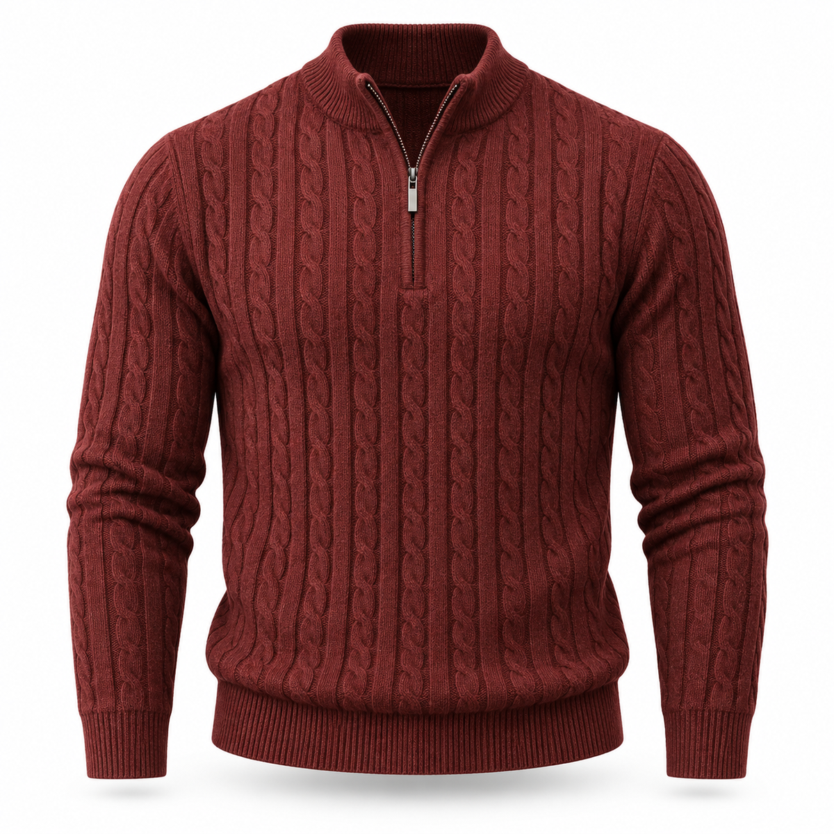 Eversley Cable-Knit Quarter-Zip Jumper