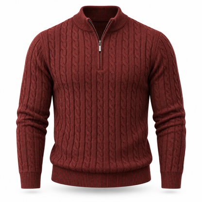 Eversley Cable-Knit Quarter-Zip Jumper
