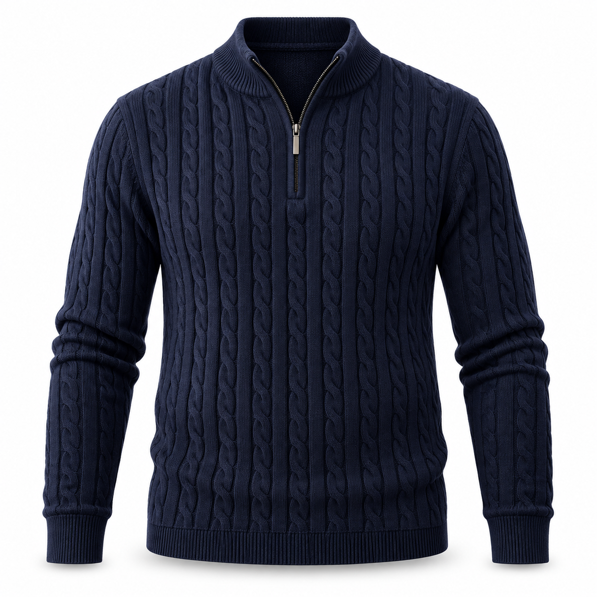 Eversley Cable-Knit Quarter-Zip Jumper
