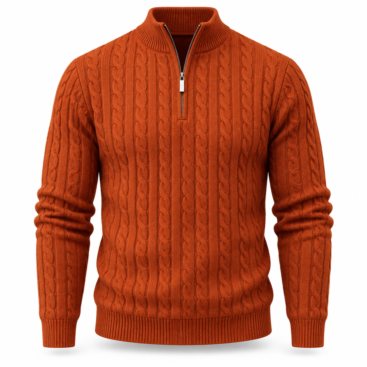 Eversley Cable-Knit Quarter-Zip Jumper