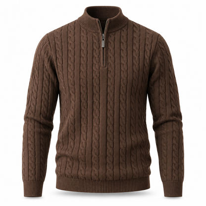 Eversley Cable-Knit Quarter-Zip Jumper