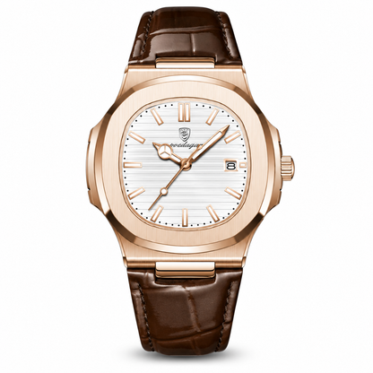 Redbourne Rose-Gold Leather Strap Watch