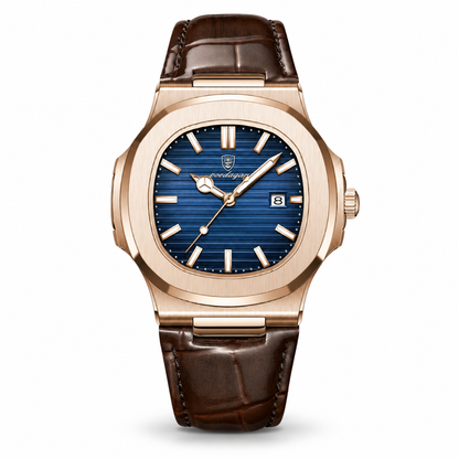 Redbourne Rose-Gold Leather Strap Watch