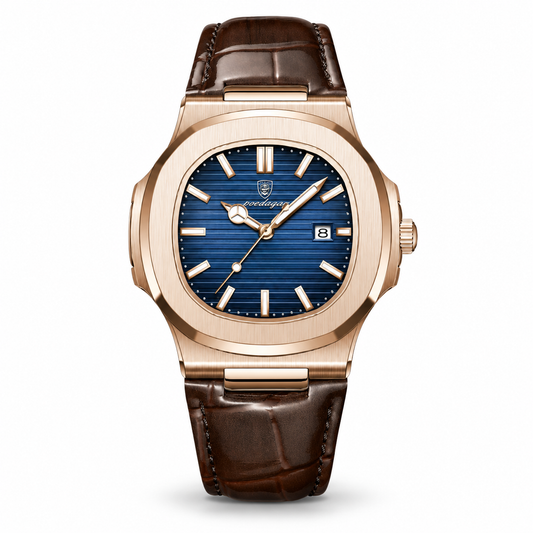 Redbourne Rose-Gold Leather Strap Watch