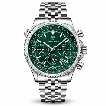 Whitcombe Green-Dial Steel Chronograph
