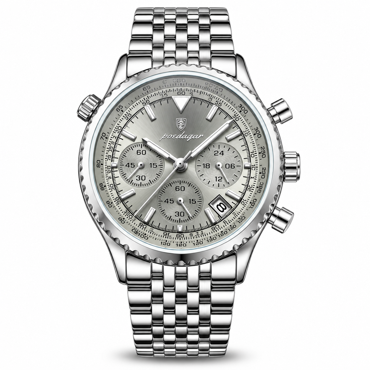 Whitcombe Green-Dial Steel Chronograph