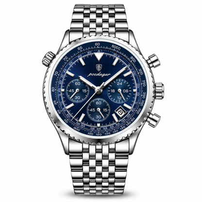 Whitcombe Green-Dial Steel Chronograph