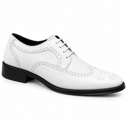 Leather Wingtip Brogue Derby Shoes