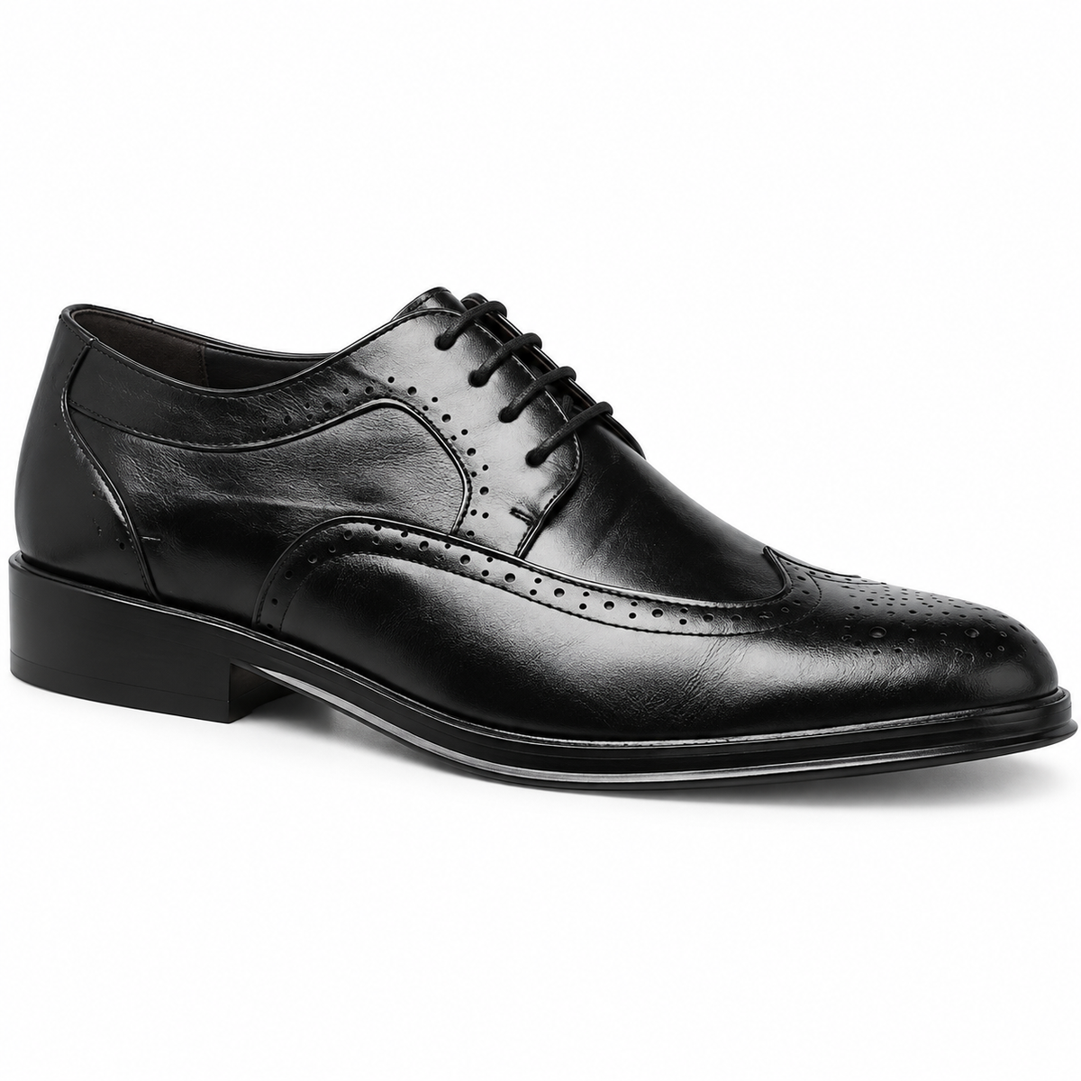 Leather Wingtip Brogue Derby Shoes