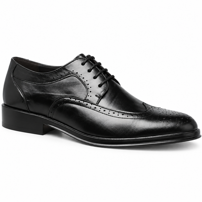 Leather Wingtip Brogue Derby Shoes