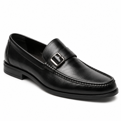 Leather Buckle Loafers