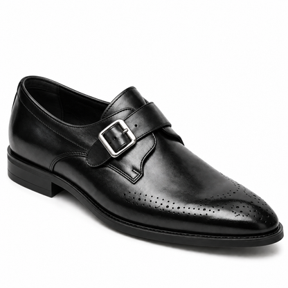 Leather Single Monk Strap Shoes